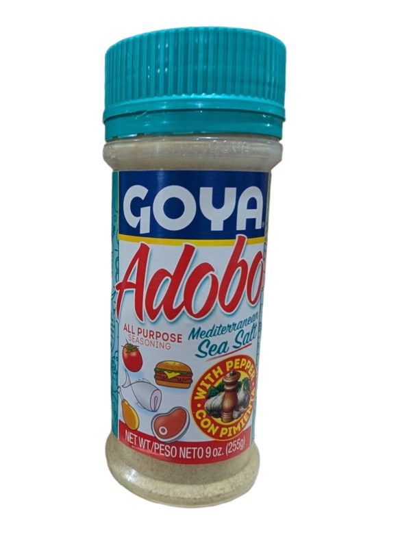 Goya Adobo Mediterranean Sea Salt with Pepper / con pimienta 9 Oz