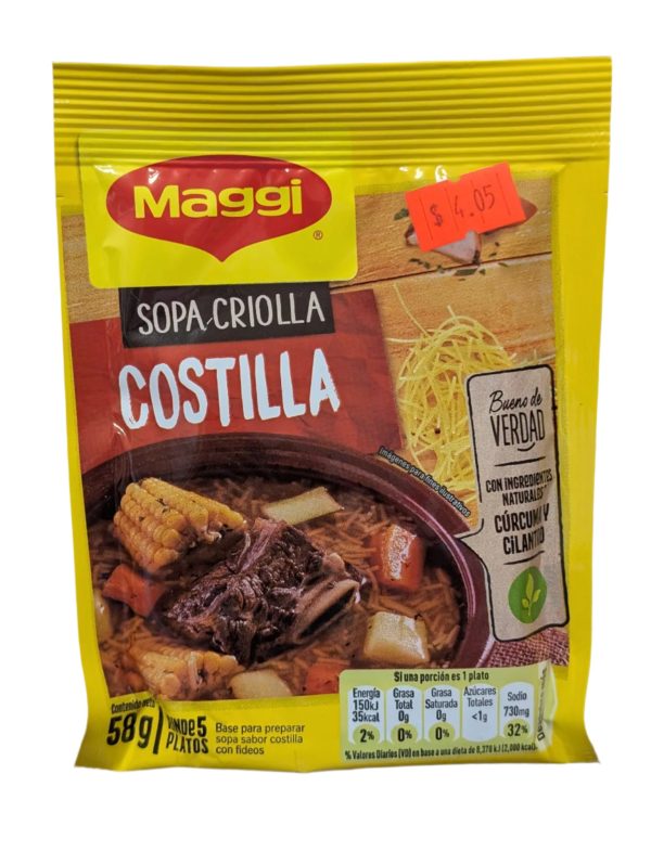 MAGGI SOPA CRIOLLA COSTILLA 58G