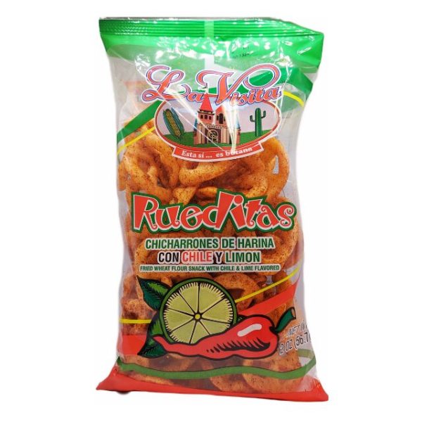 La Visita Rueditas Wheat Crackers Chile/Limon 2oz