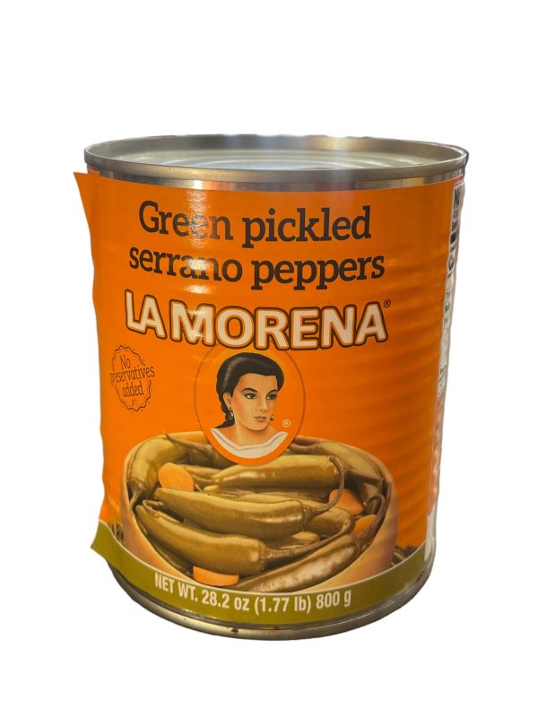 La Morena, Green Pickled Serrano Peppers [28.2oz]