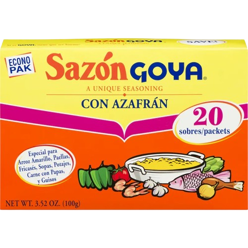 Sazon Goya, Seasoning with Azafran [100g /20packets]