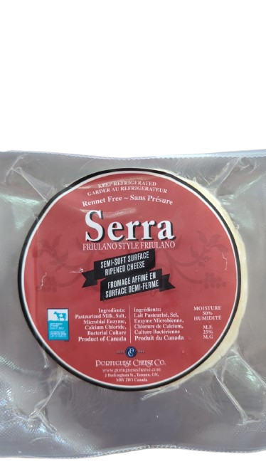 Portugues Cheese Co, Serra Friulano Style - Ripened Cheese with a Semi-Soft Surface
