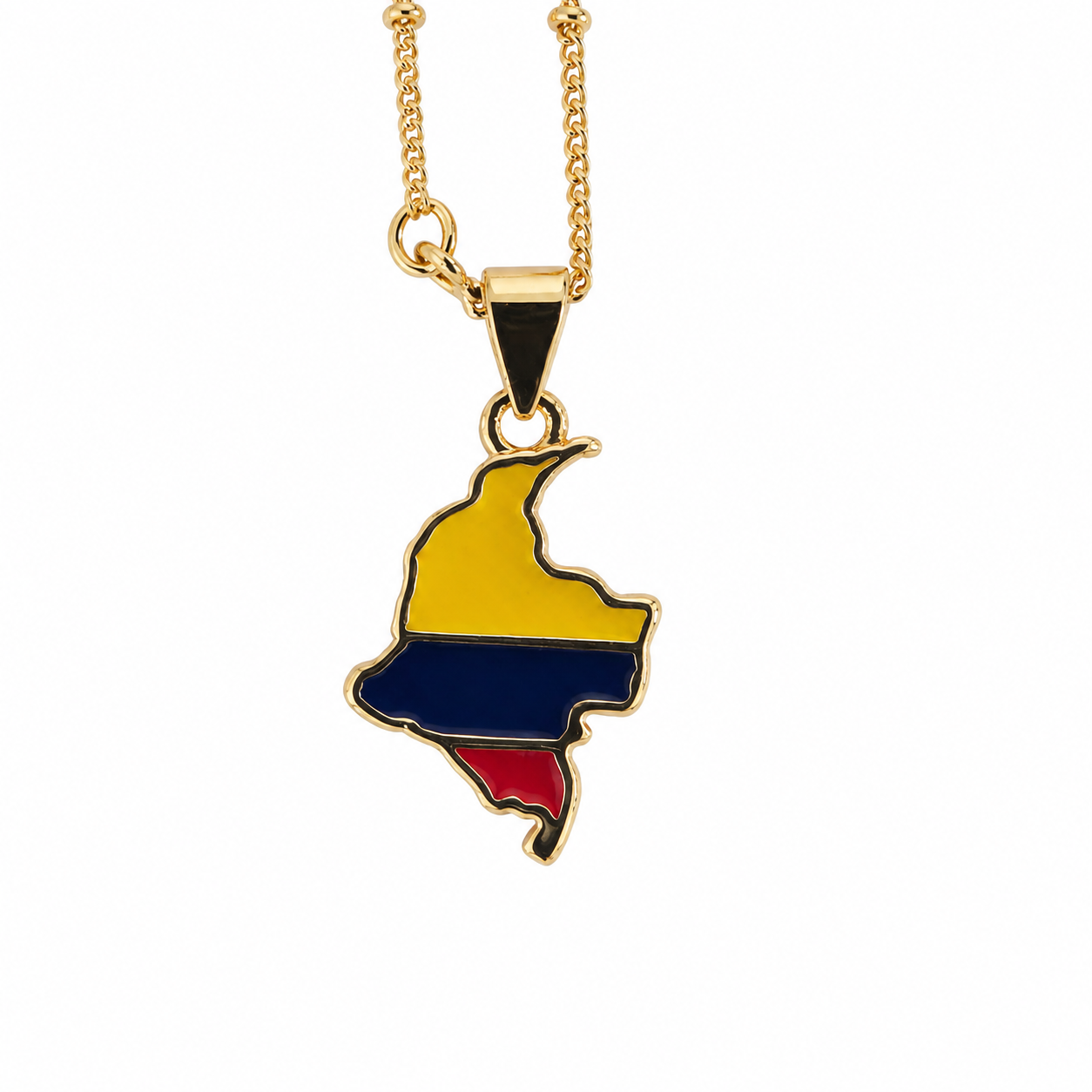 Collar Dorado Mapa Colombia