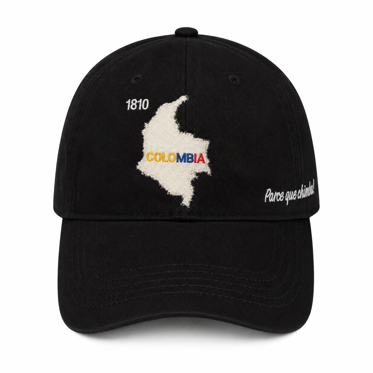 Gorra Negra Colombia con Bordado del Mapa – Edición 1810 - Image 2