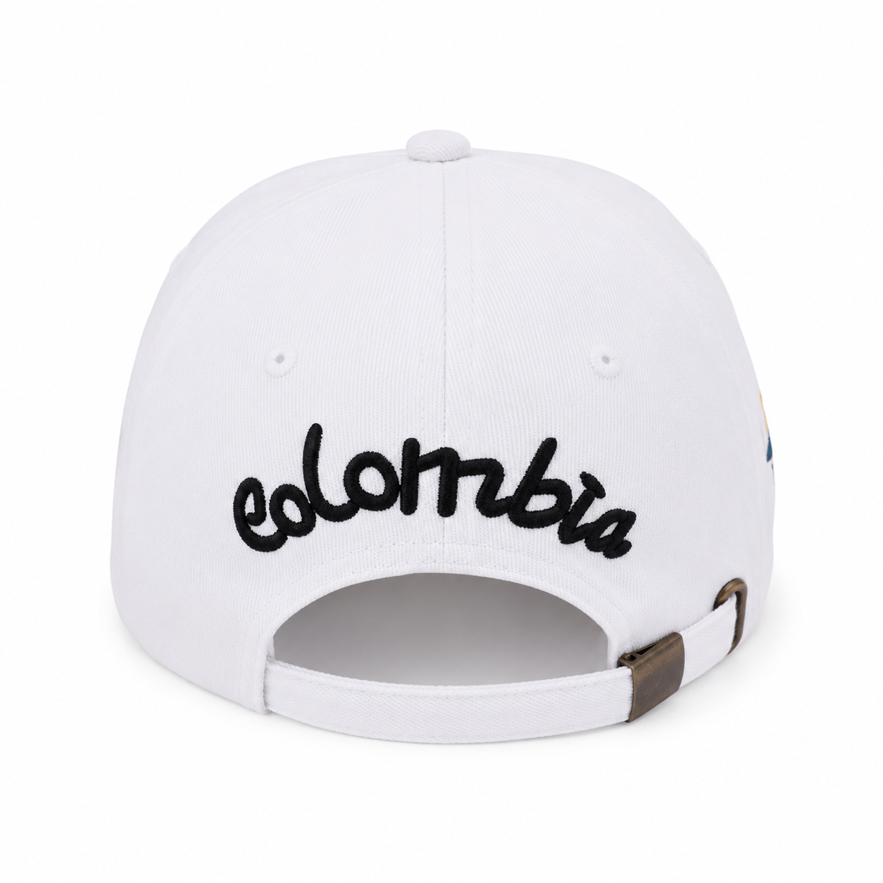 Gorra Blanca Colombia Bordada - Image 2