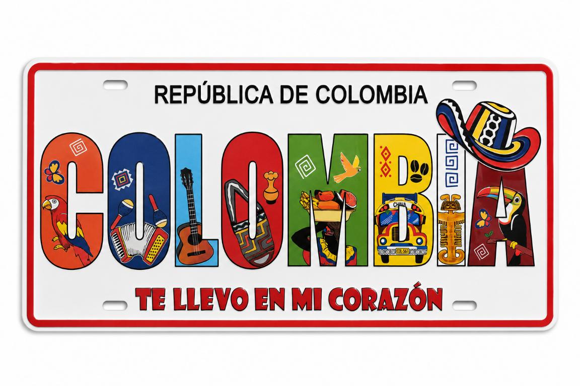 Placa Te Llevo en Mi Corazón Colombia