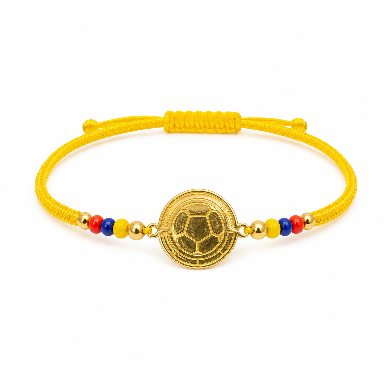 Pulsera Colombia Fútbol Amarilla Diseño 1