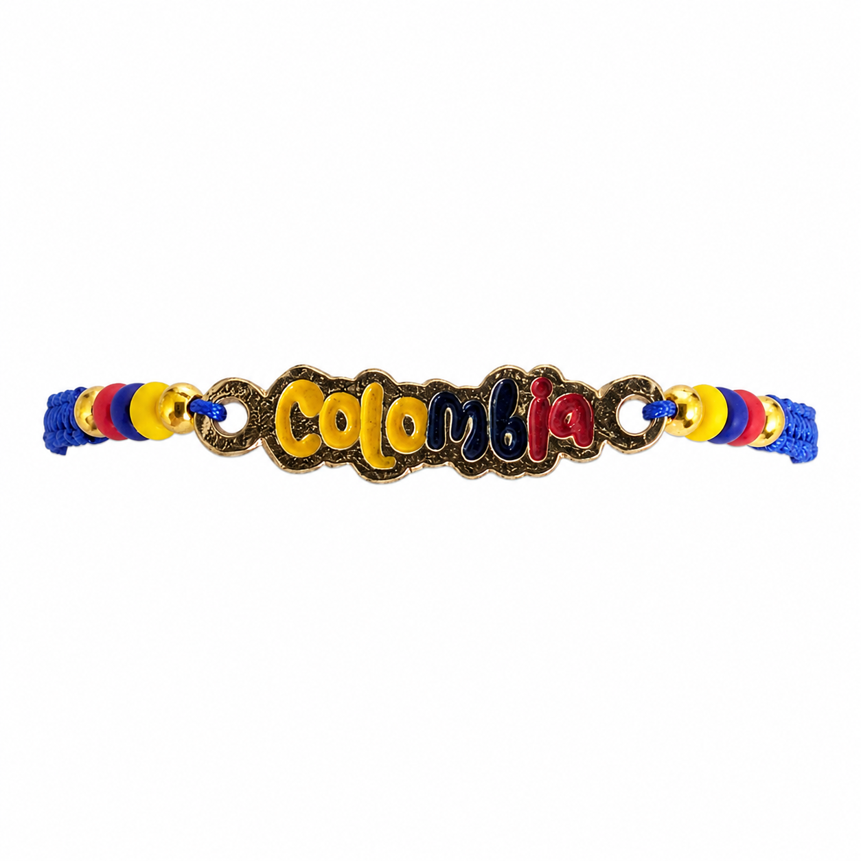 Pulsera Colombia Letras Azul