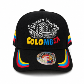 Gorra Negra Colombia Sombrero Vueltiao