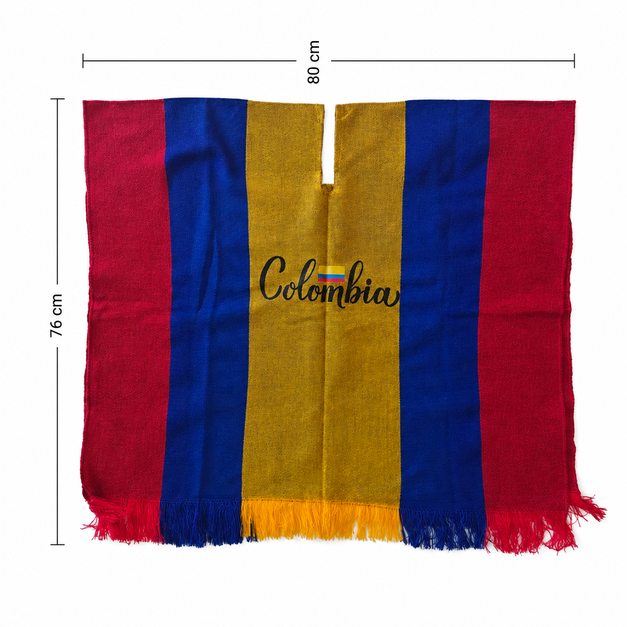 Ruana Colombia Tricolor Tradición Campesina - Image 2