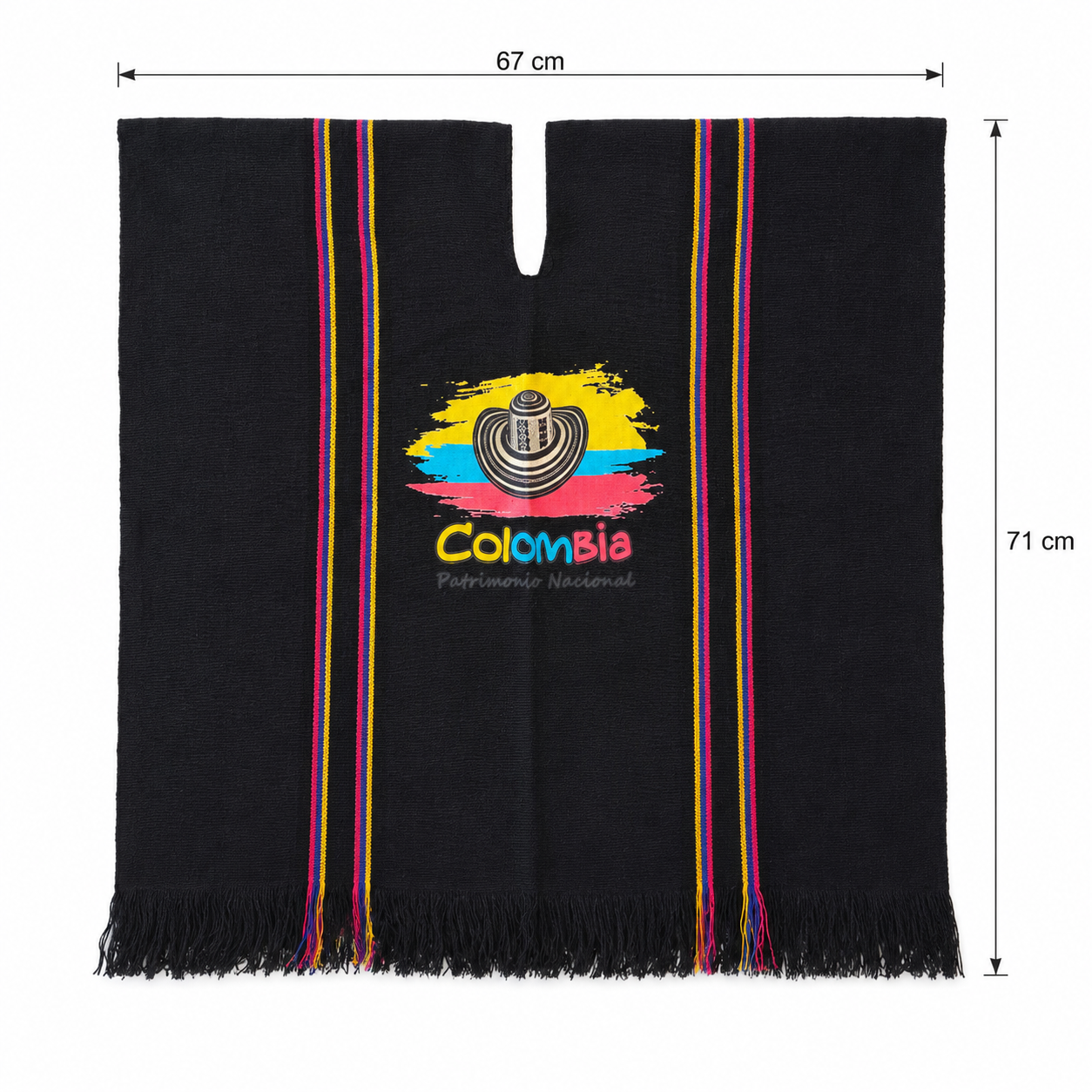 Ruana Negra Colombia Mi Tierra - Image 2